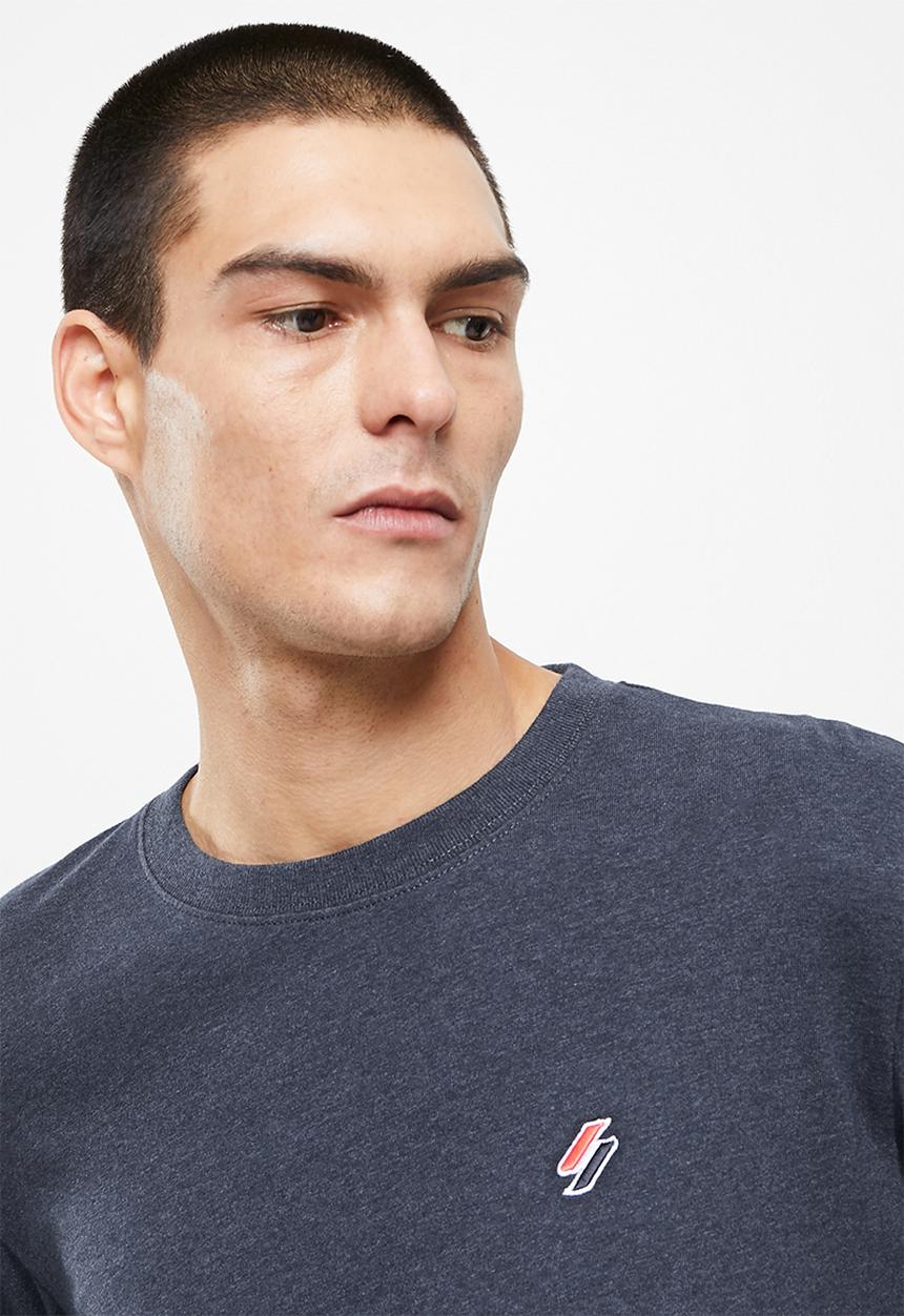 Superdry. - Superdry code essential long sleeve top - deep navy marl