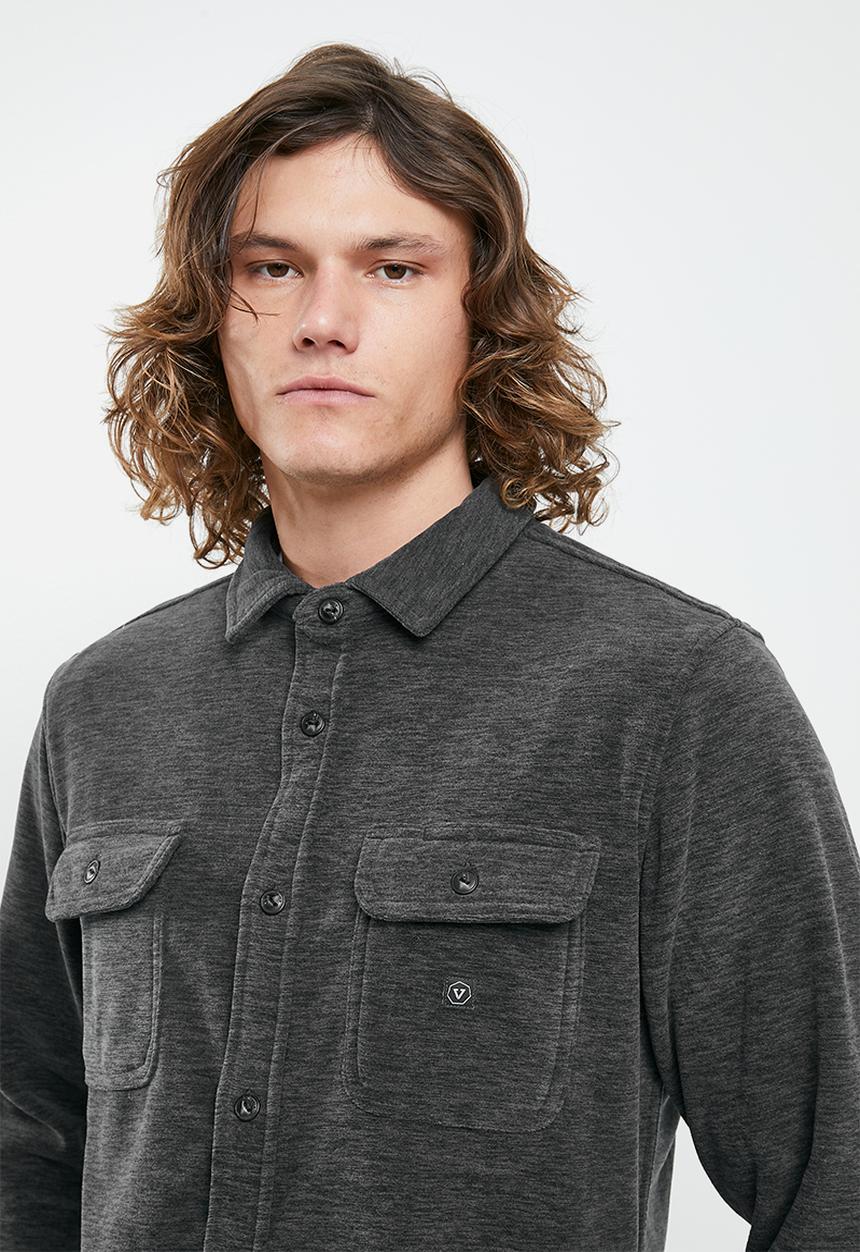 Vissla  - Eco-zy long sleeve polar flannel - graphite