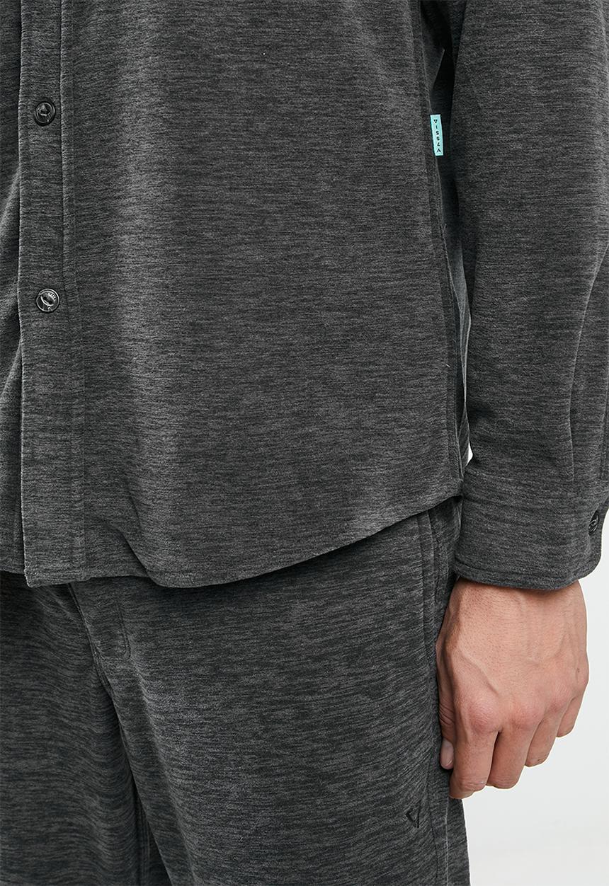 Vissla  - Eco-zy long sleeve polar flannel - graphite