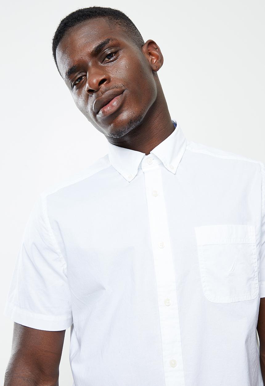 Nautica - Classic anchor woven shirt - bright white