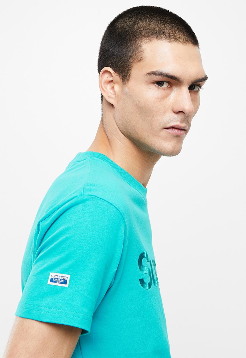 Superdry. - Cl source tee 220 - opal green