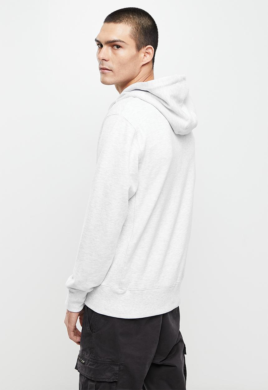 Superdry. - Superdry code essential zip hood - grey 
