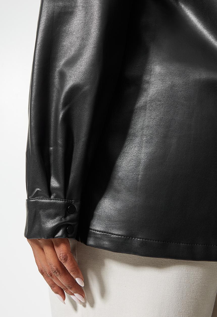 Superbalist - Pu over shirt - black