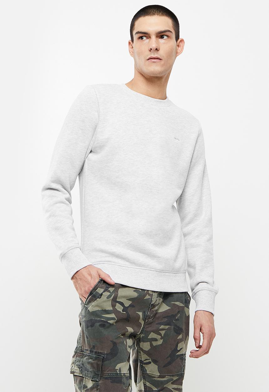 Superdry. - Vintage logo emb crew - glacier grey marl