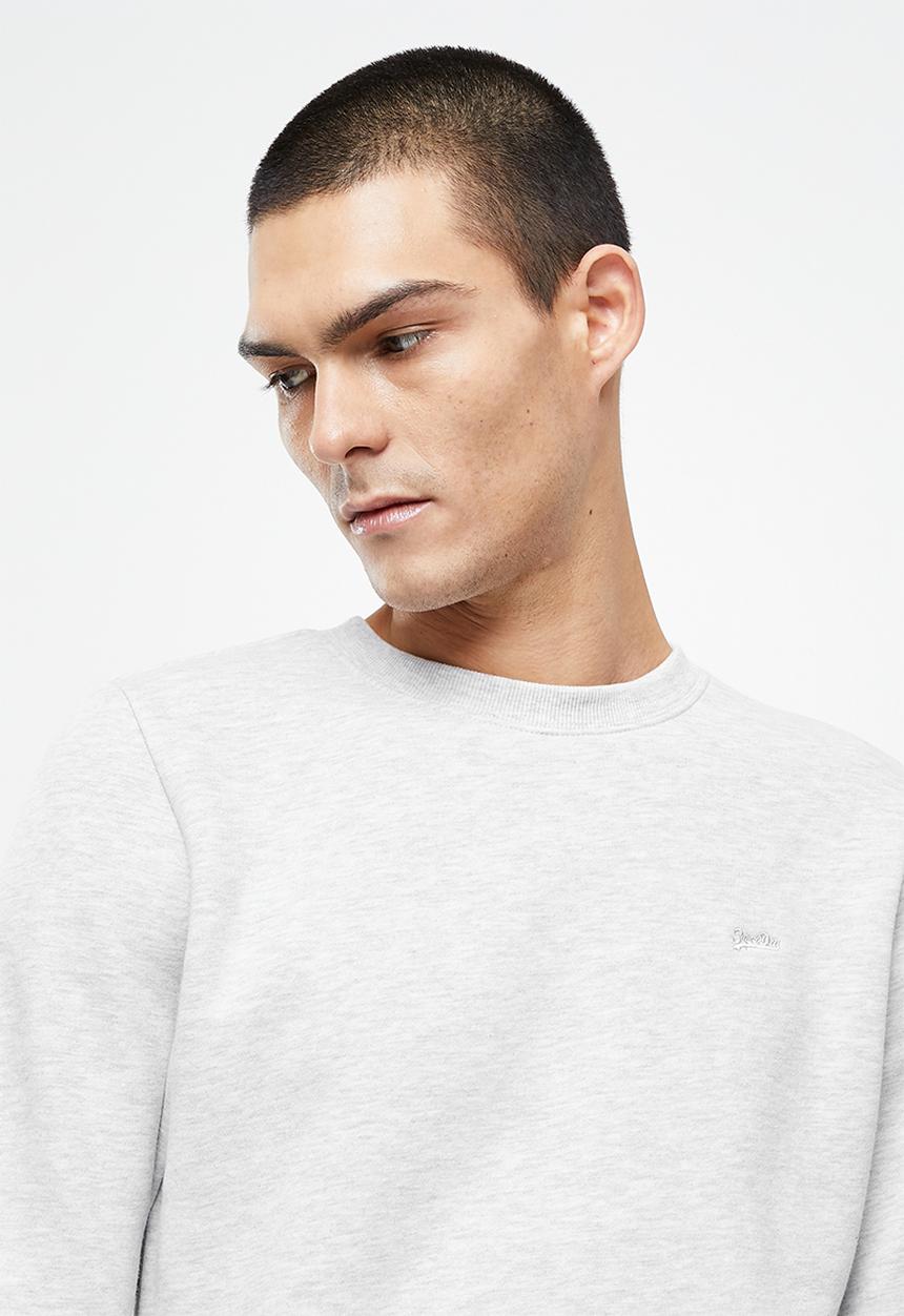 Superdry. - Vintage logo emb crew - glacier grey marl