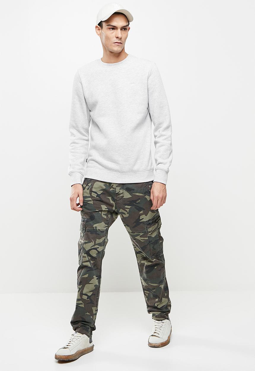 Superdry. - Vintage logo emb crew - glacier grey marl