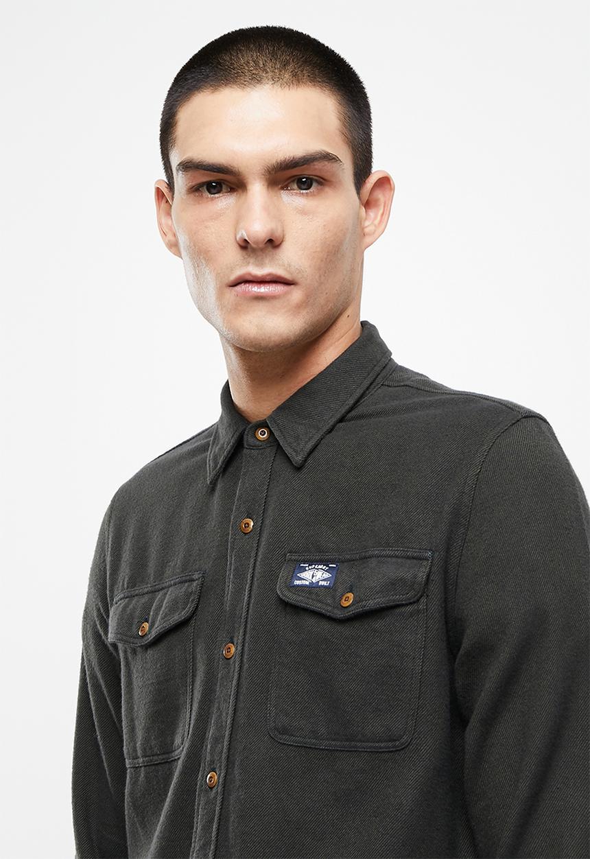 Superdry. - Trailsman flannel shirt - surplus goods olive
