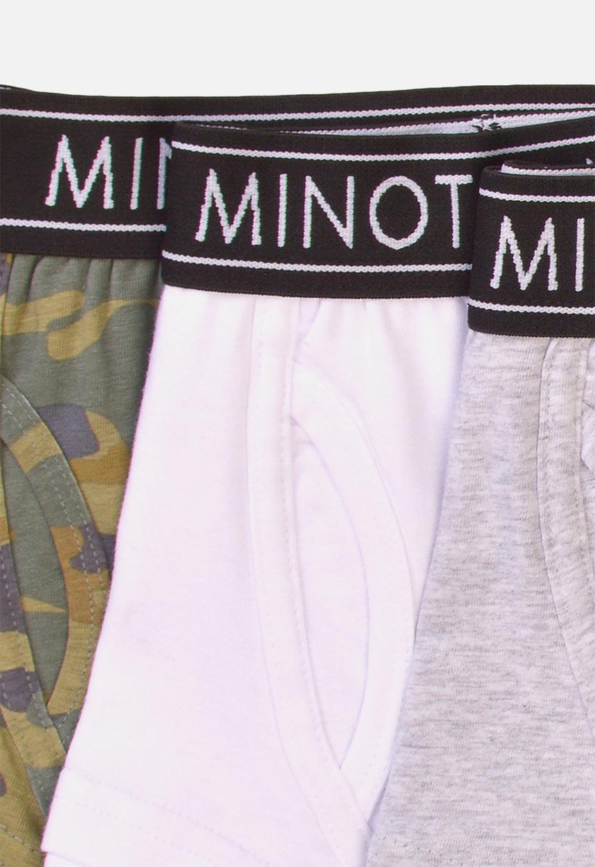 MINOTI - Teen boys 3 pack camo solid/aop boxers - multi