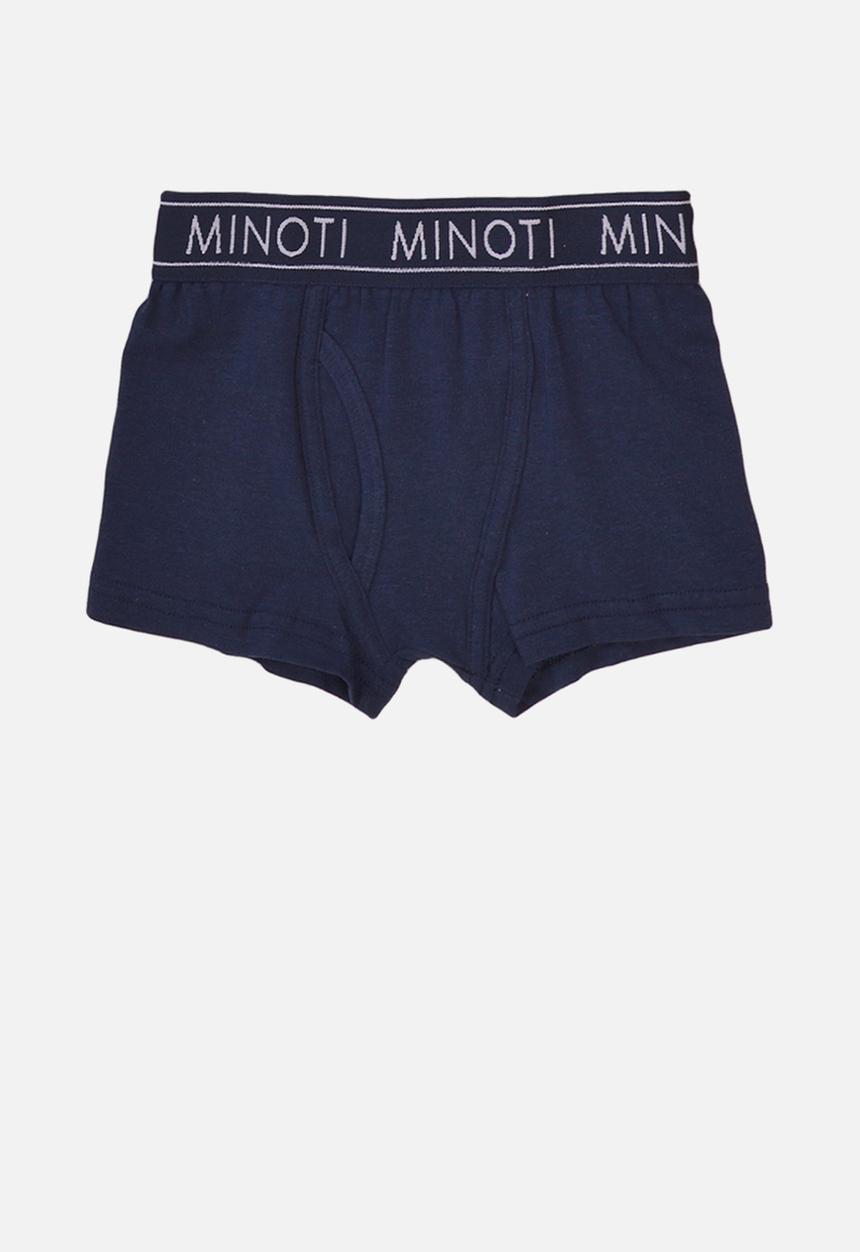MINOTI - Teen boys 3 pack stripe/solid boxers - blue