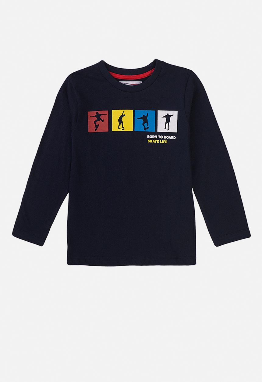 MINOTI - Teen boys basic skate life graphic crew tee - blue