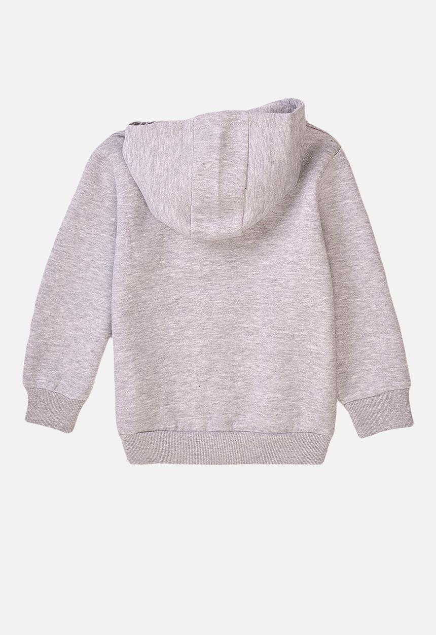 MINOTI - Teen boys basic fleece zip thru - grey marl