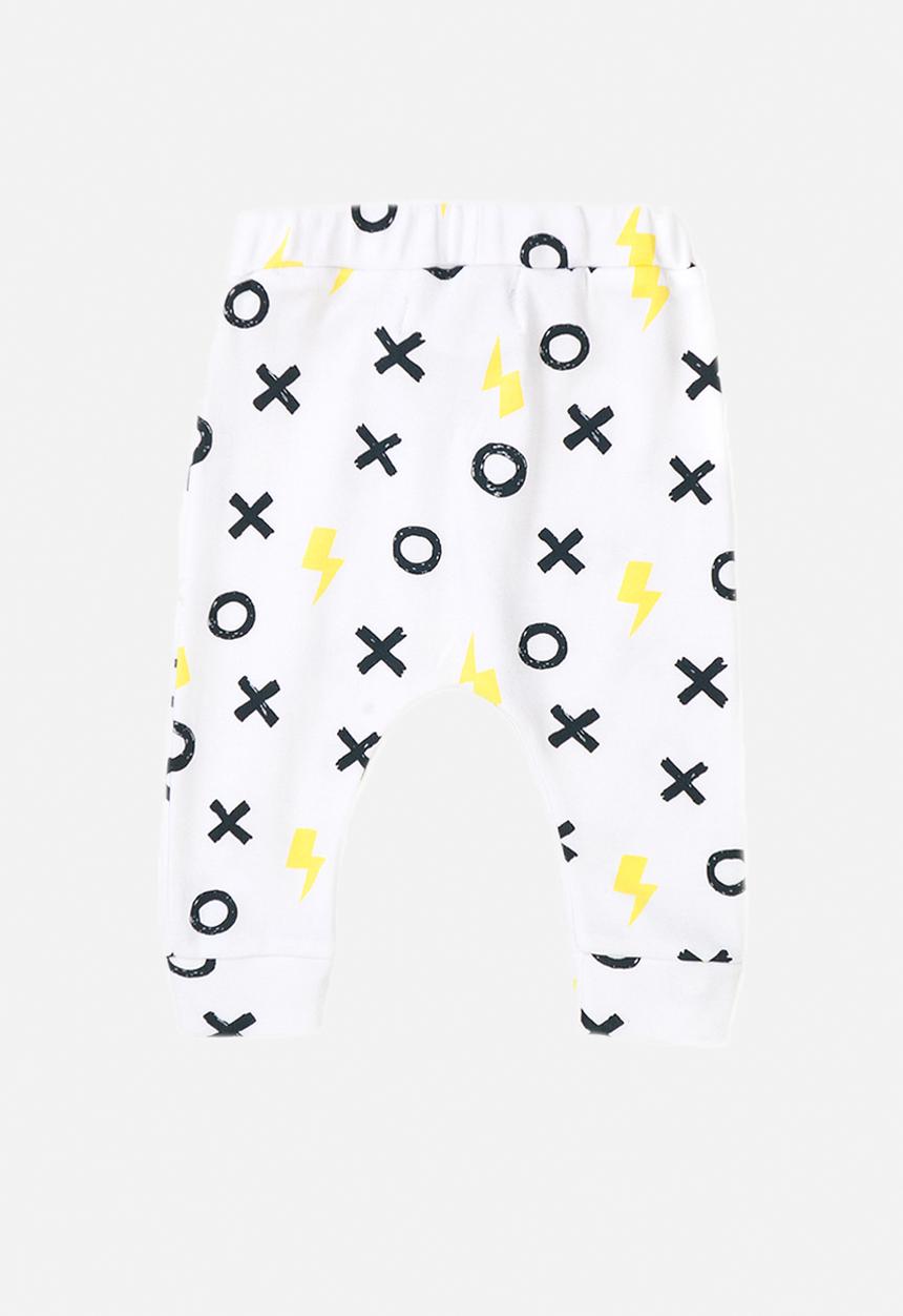 MINOTI - Baby cuff trousers - white