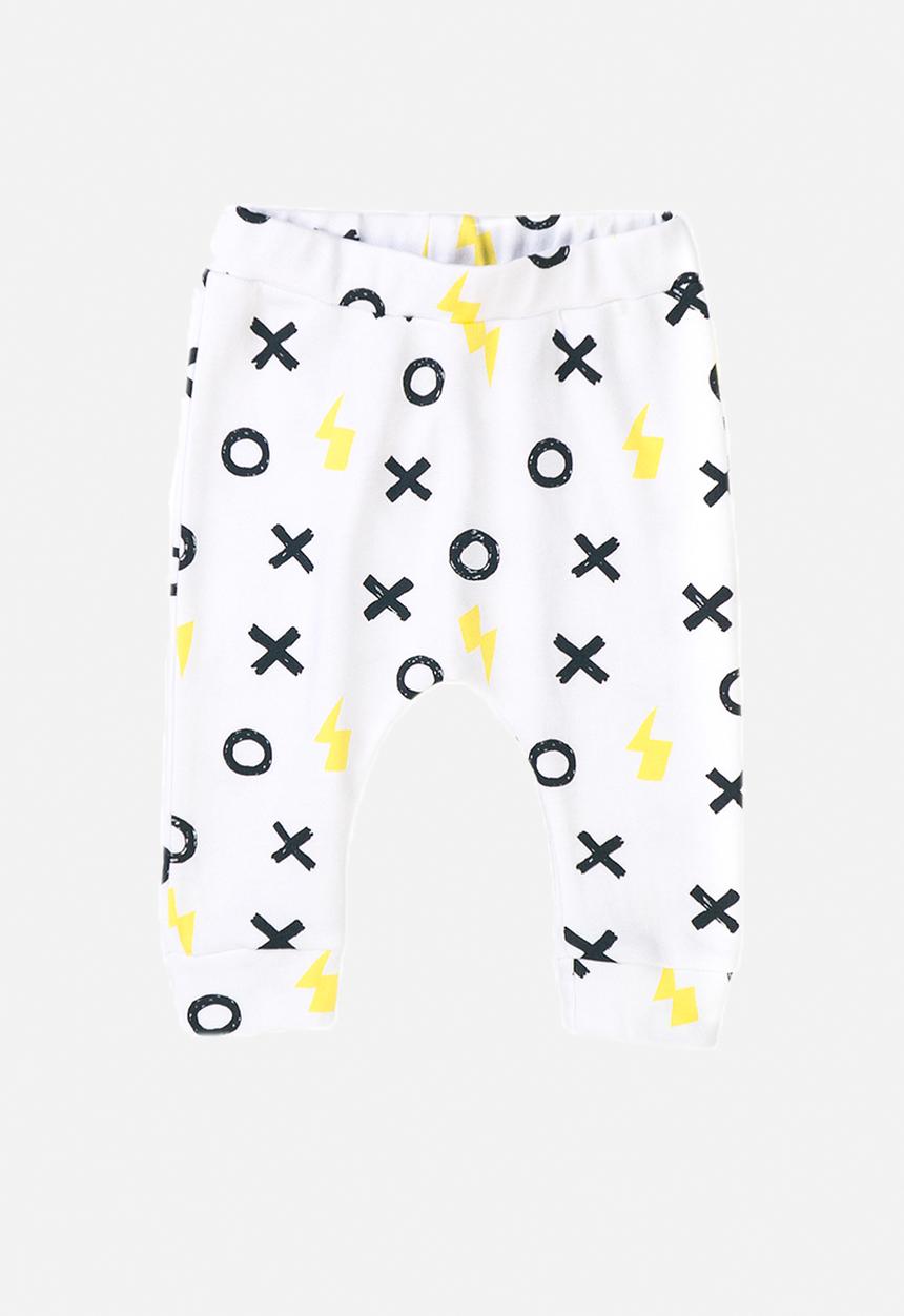 MINOTI - Baby cuff trousers - white