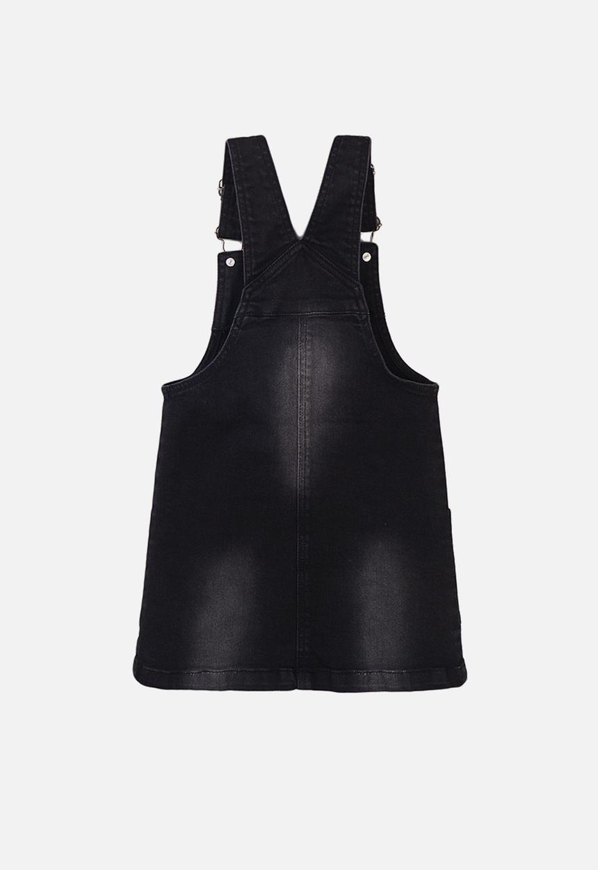 MINOTI - Denim pinafore dress - black 