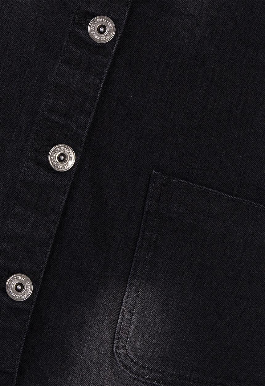 MINOTI - Denim pinafore dress - black 