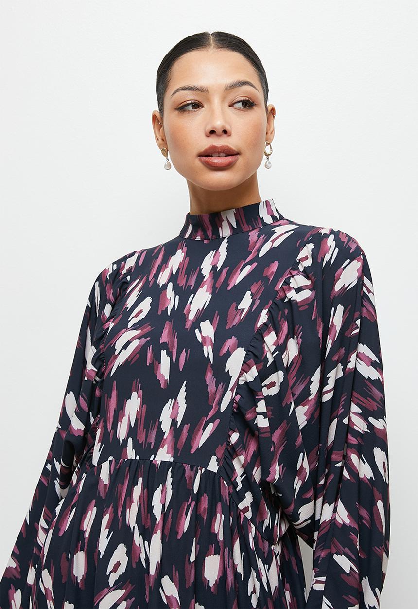MILLA - Statement sleeve printed maxi dress - multi 