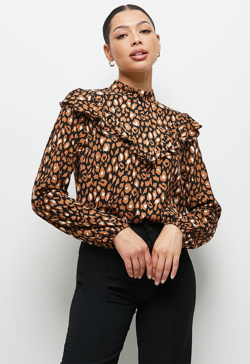 MILLA - Printed ruffle detail blouse - multi 