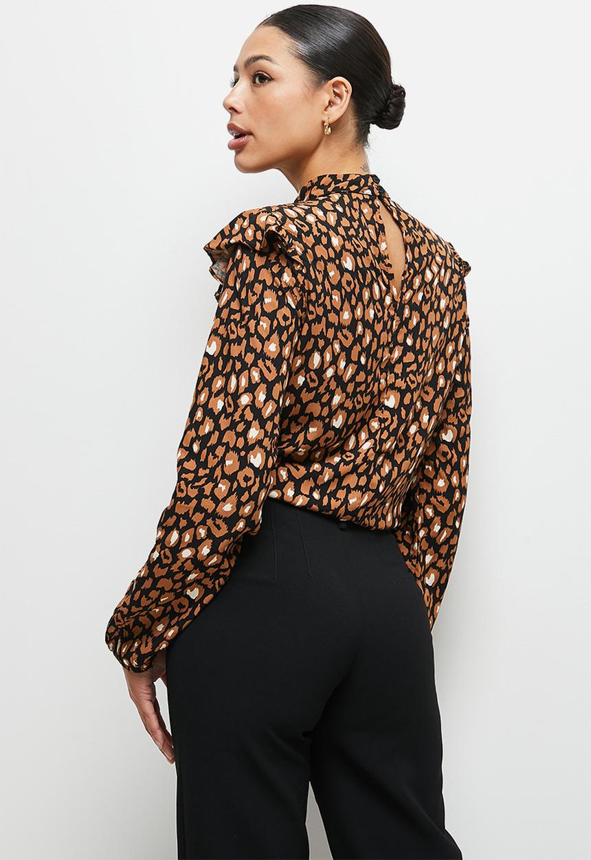 MILLA - Printed ruffle detail blouse - multi 