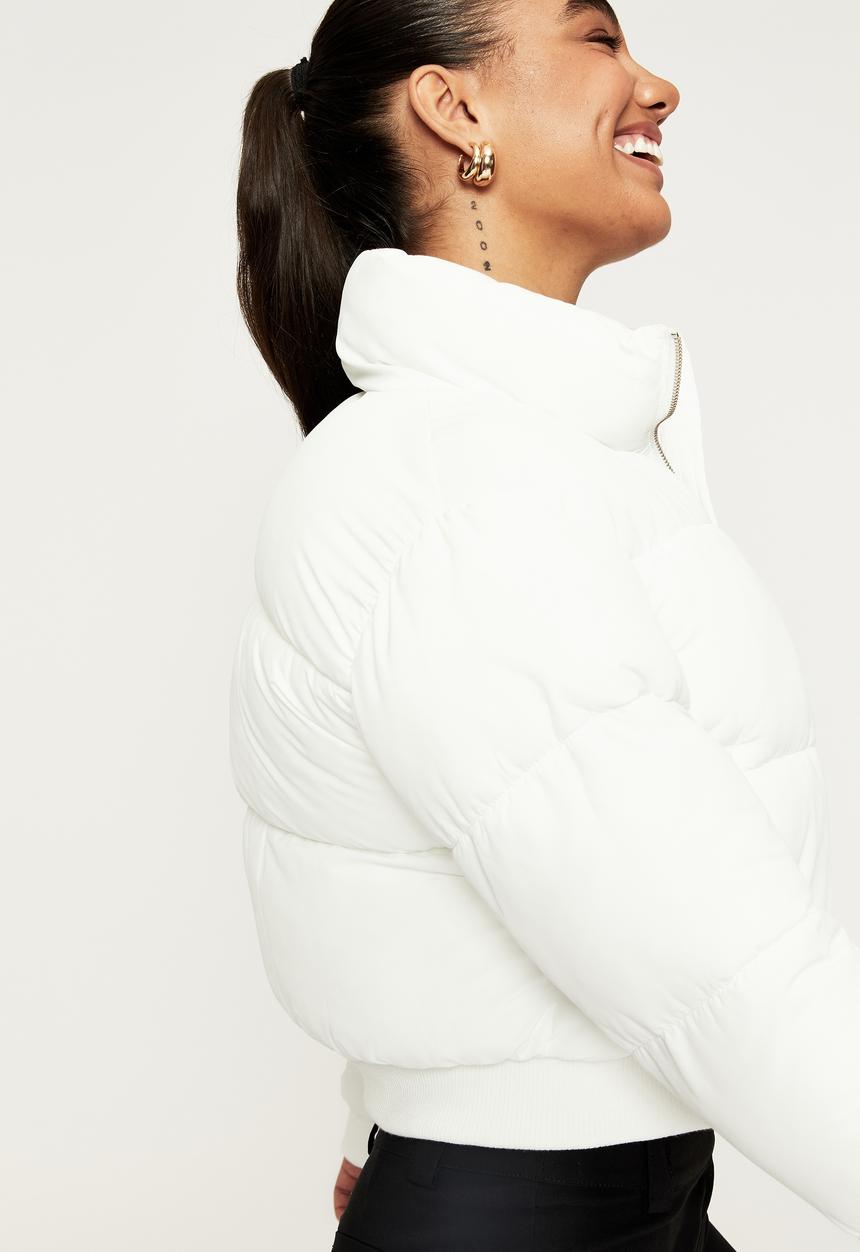 Supré  - Cody cropped puffer jacket - white
