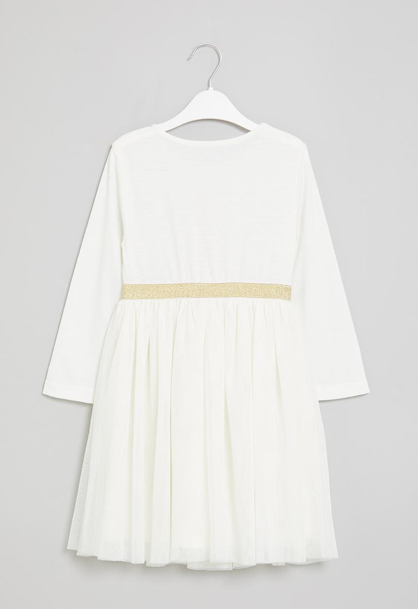 Pop Candy - Printed combo dress - ivory