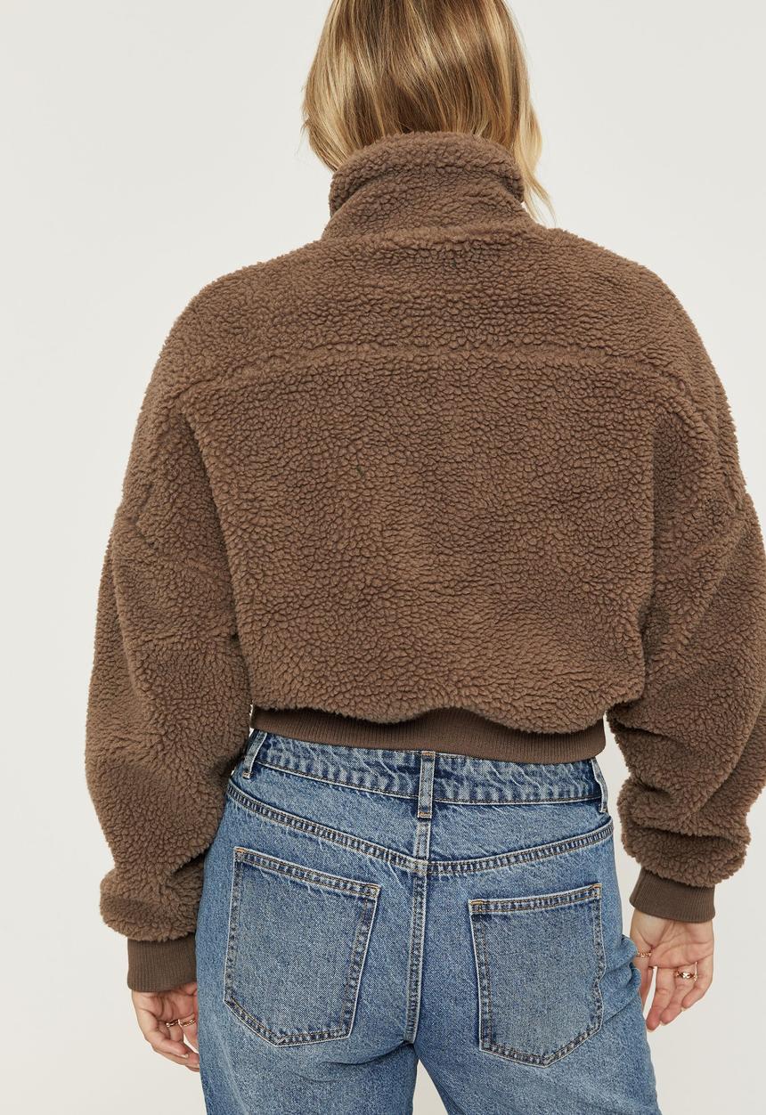 Supré  - Jolie teddy jacket - mink brown