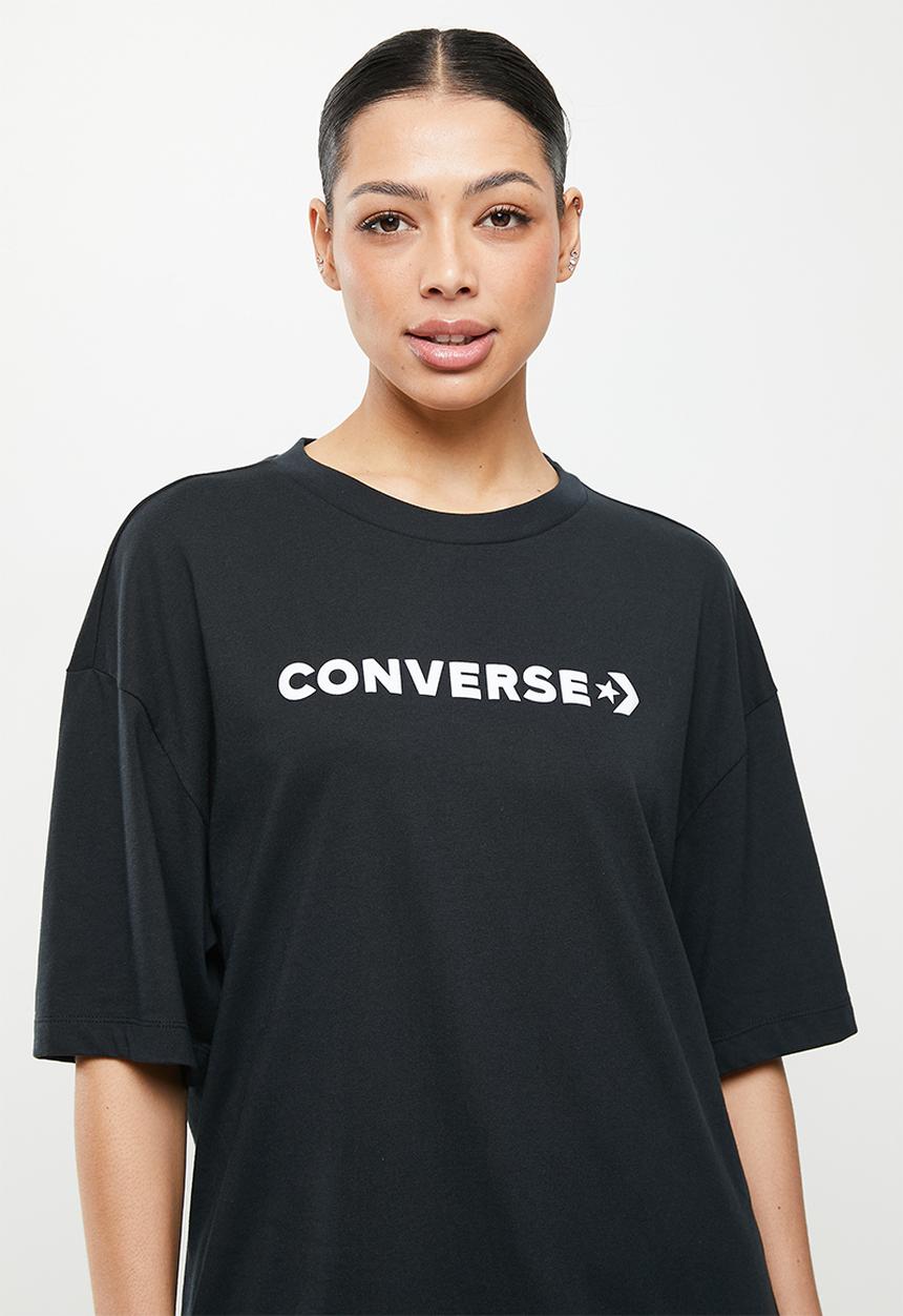 Converse - Oversized wordmark tee - converse black