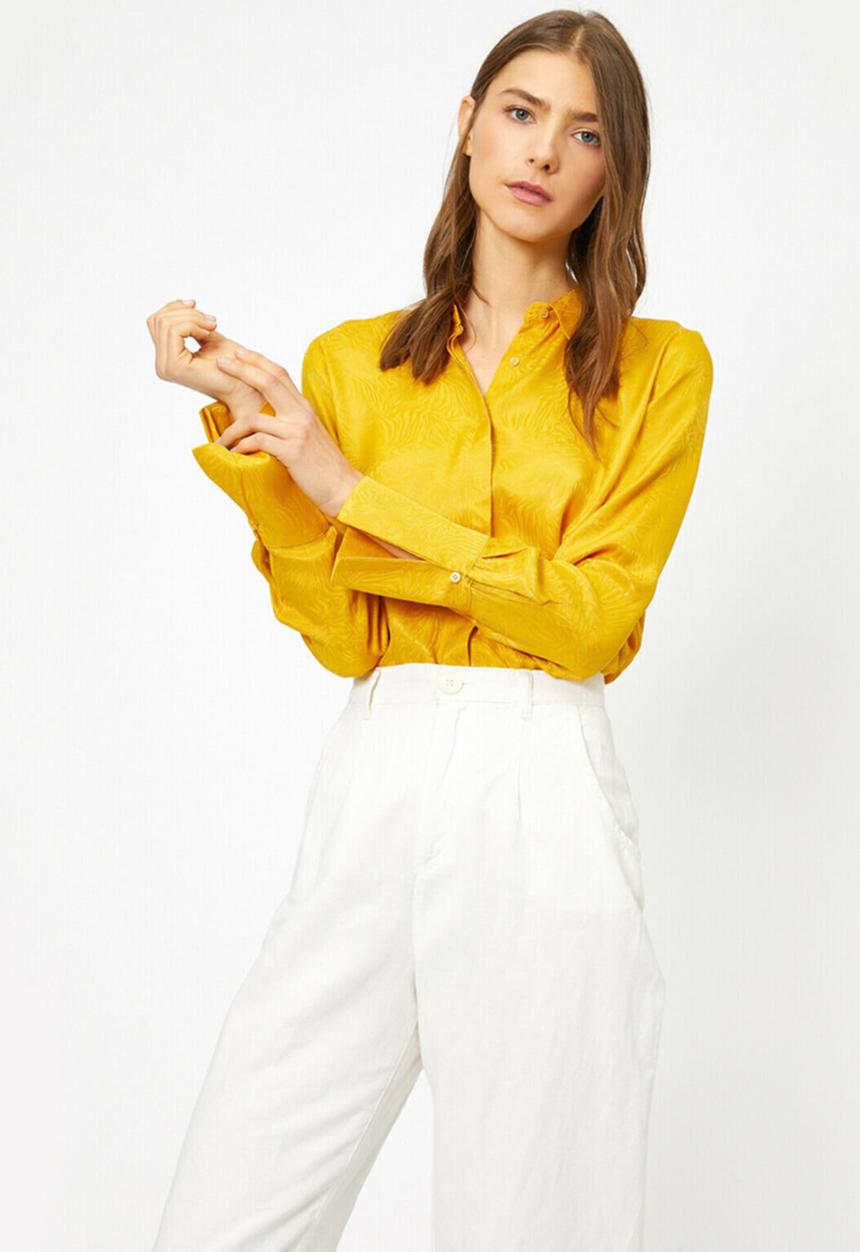 Koton - Classic neck shirt - yellow