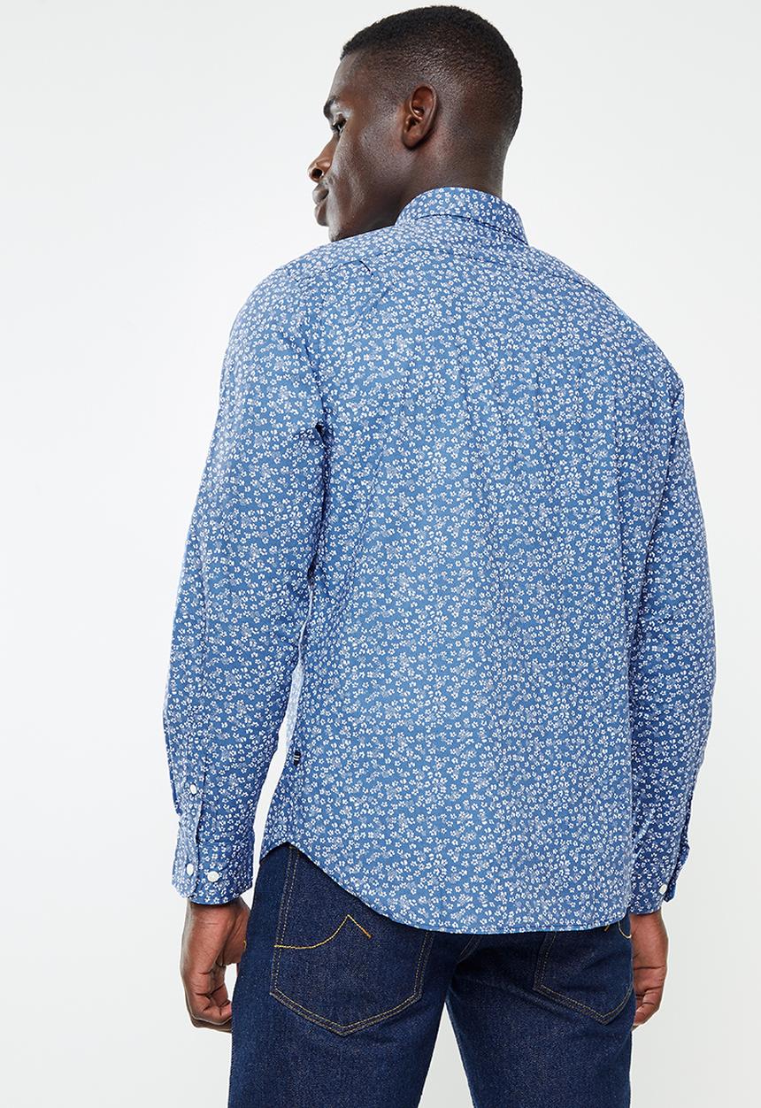 Nautica - Poplin print  - blue & white