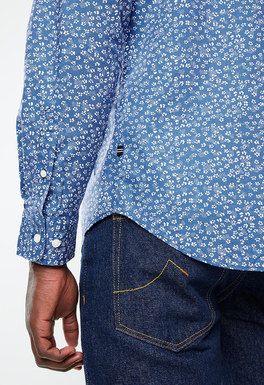 Nautica - Poplin print  - blue & white