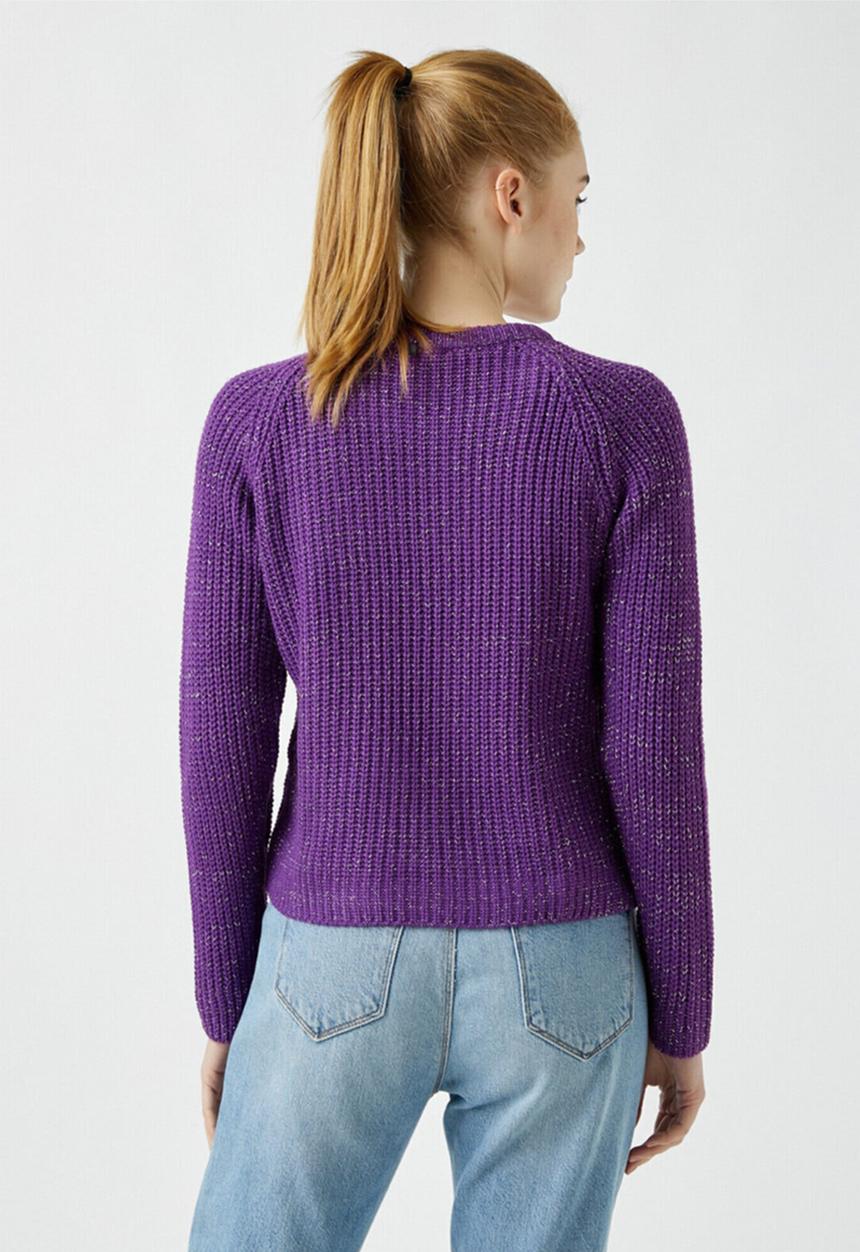 Koton - Crew neck jumper - purple