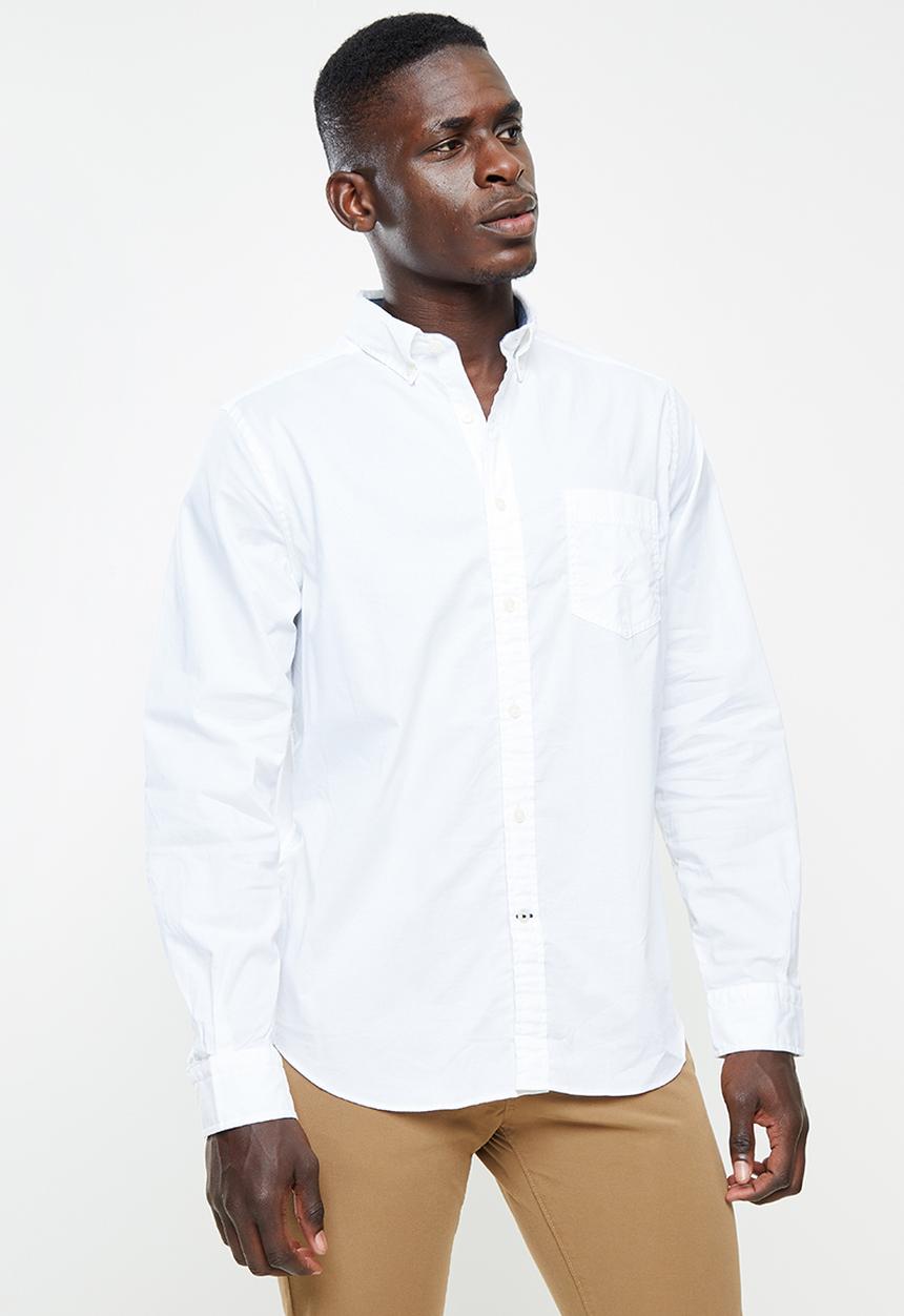 Nautica - Classic anchor woven shirt - bright white