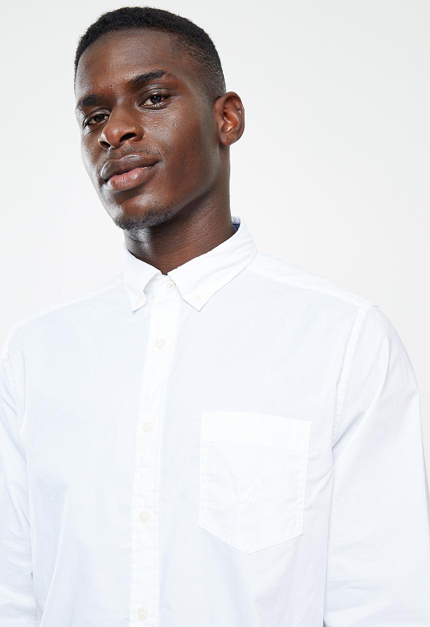 Nautica - Classic anchor woven shirt - bright white