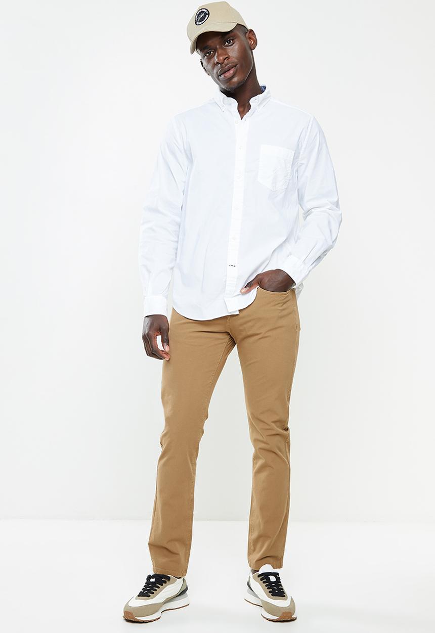 Nautica - Classic anchor woven shirt - bright white