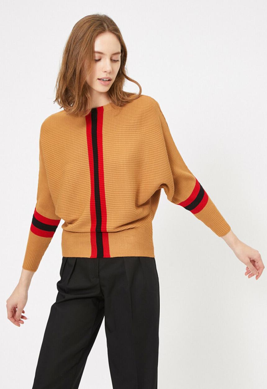 Koton - Long sleeve jumper - camel