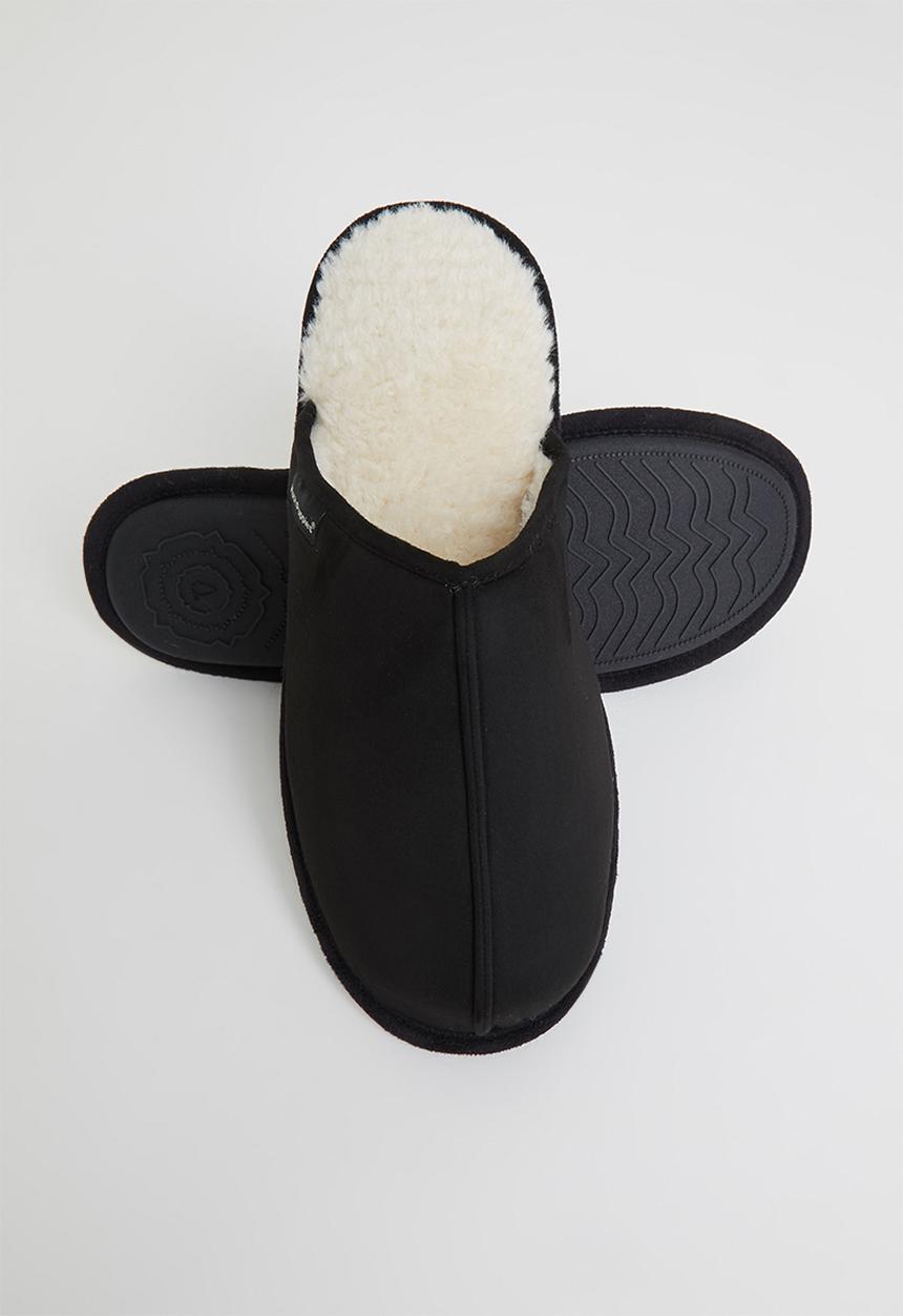 Hush Puppies - Martin microfibre slipper - black