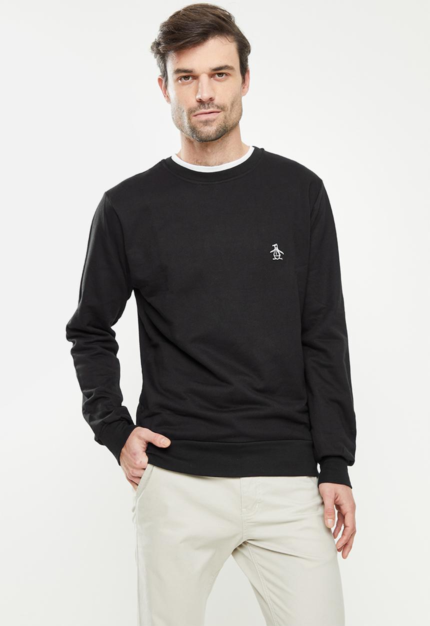 Original Penguin - Long sleeve sticker pete fleece - true black