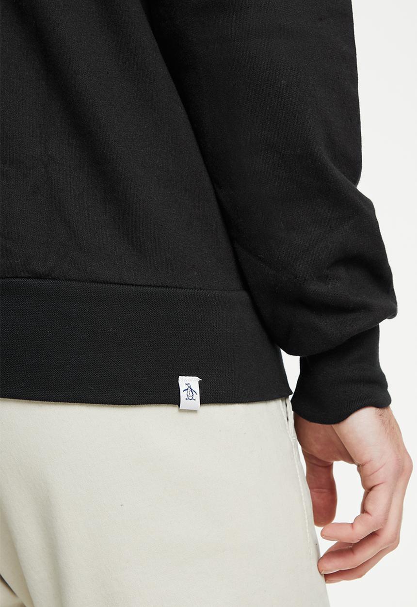 Original Penguin - Long sleeve sticker pete fleece - true black