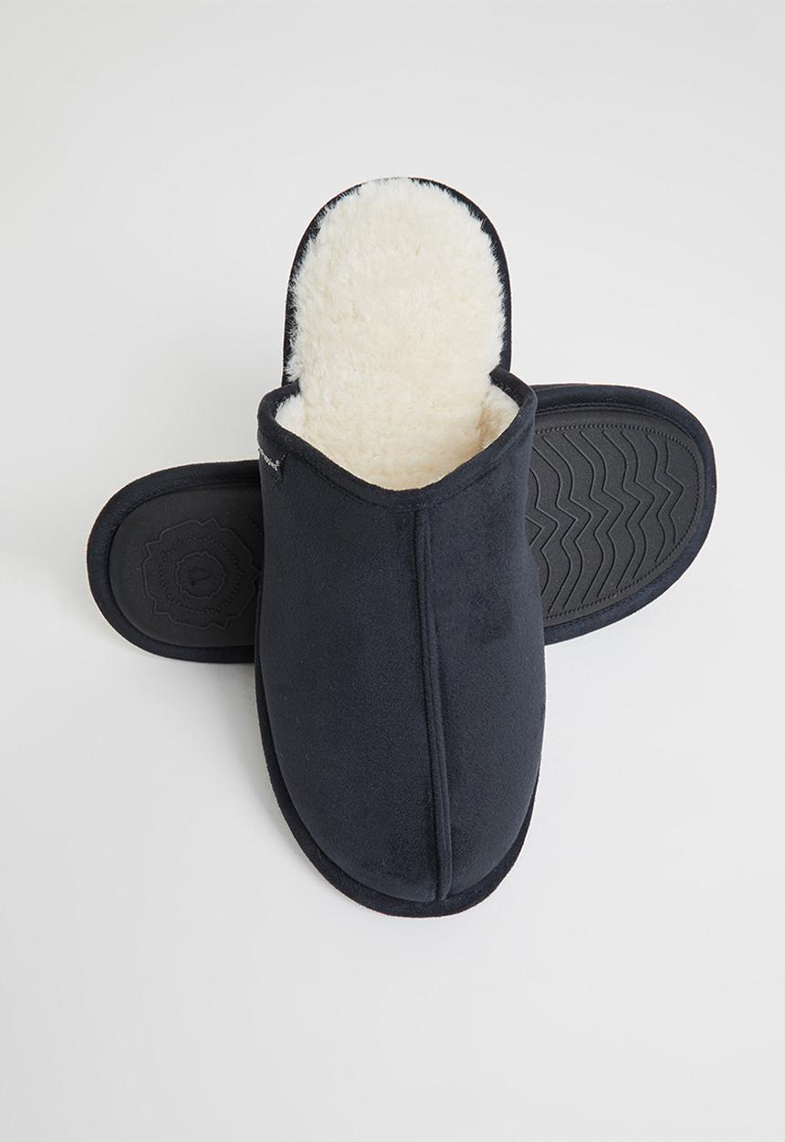 Hush Puppies - Martin microfibre slipper - navy