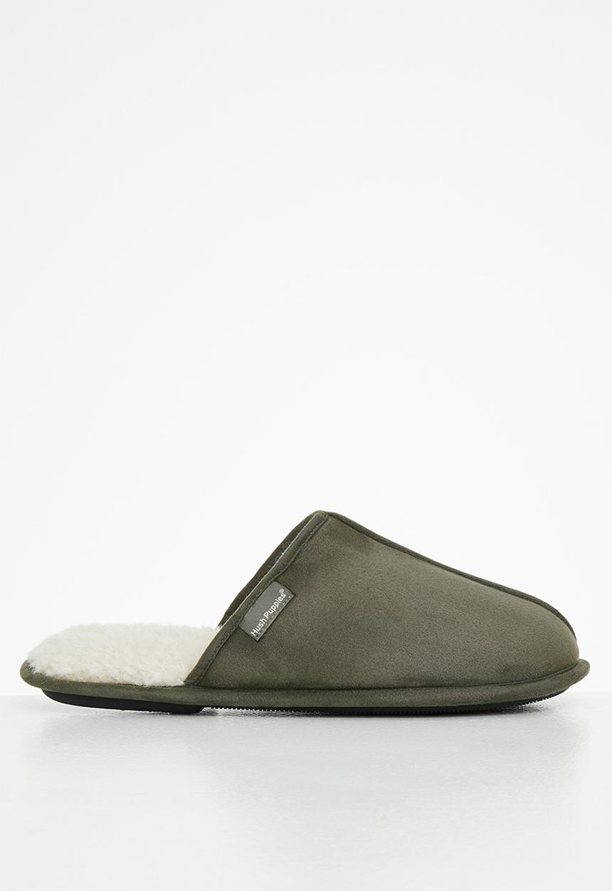 Hush Puppies - Martin microfibre slipper - dark green