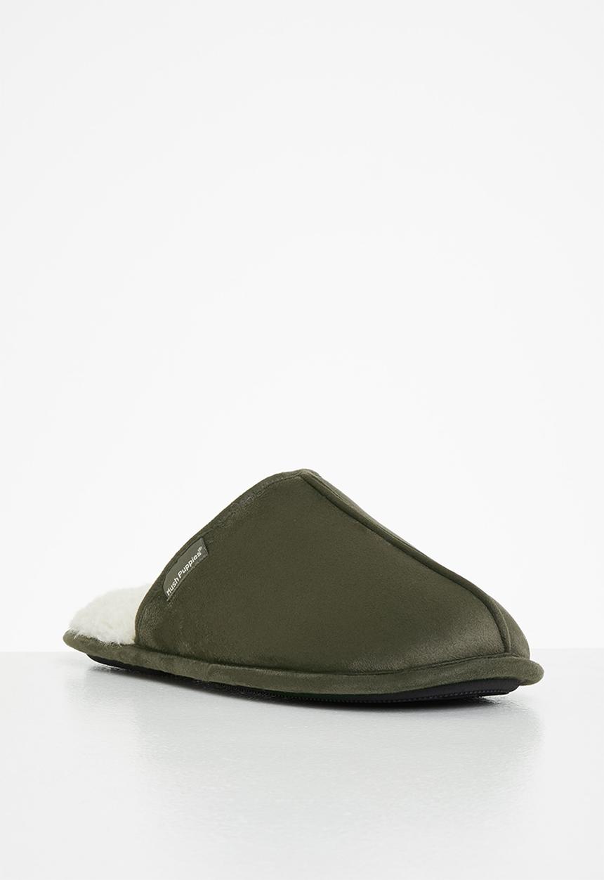 Hush Puppies - Martin microfibre slipper - dark green