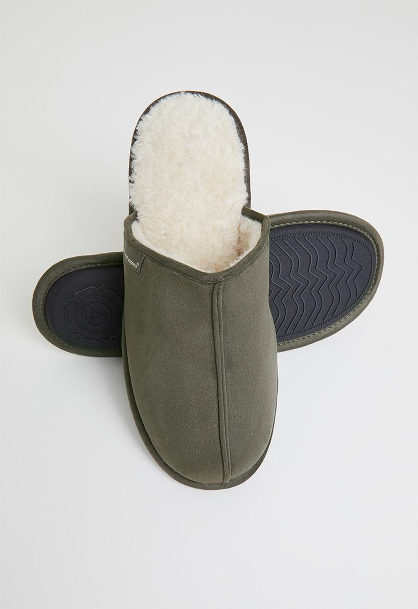 Hush Puppies - Martin microfibre slipper - dark green