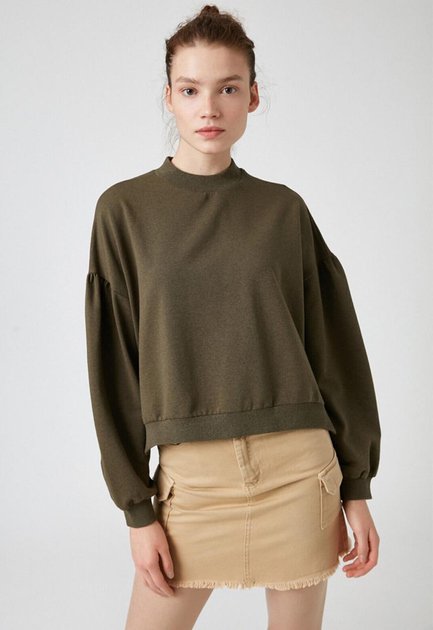 Koton - Stand neck sweatshirt - dark genuine
