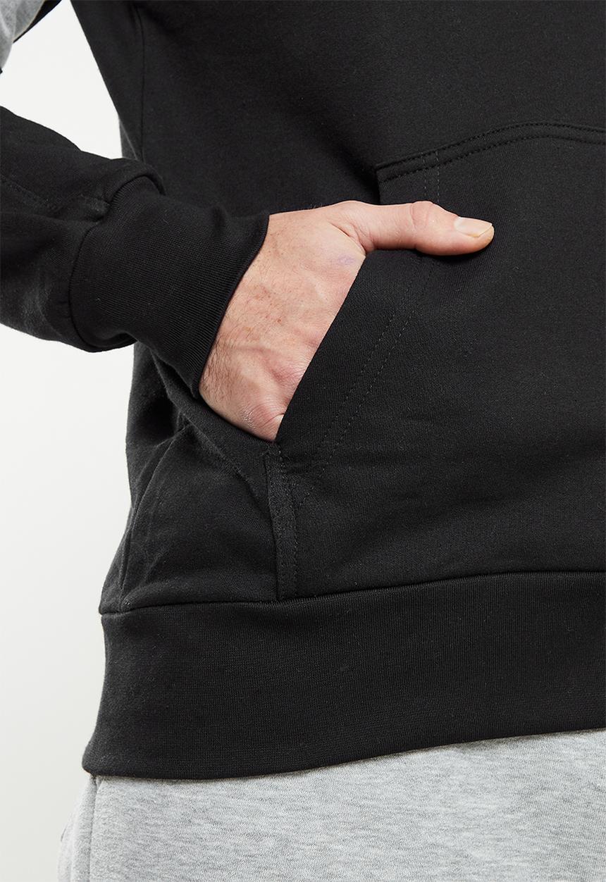 Original Penguin - Two tone hoody - black & rain heather