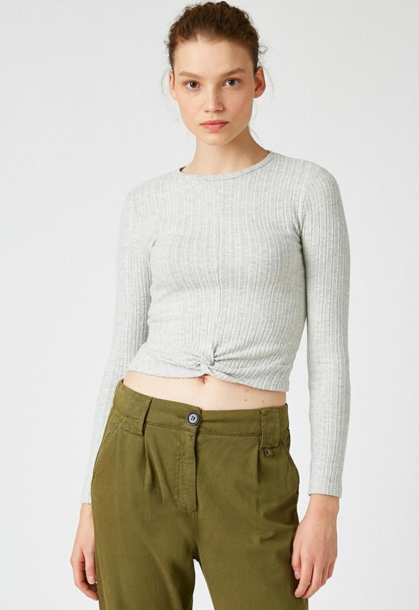 Koton - Knot detailed sweater - grey