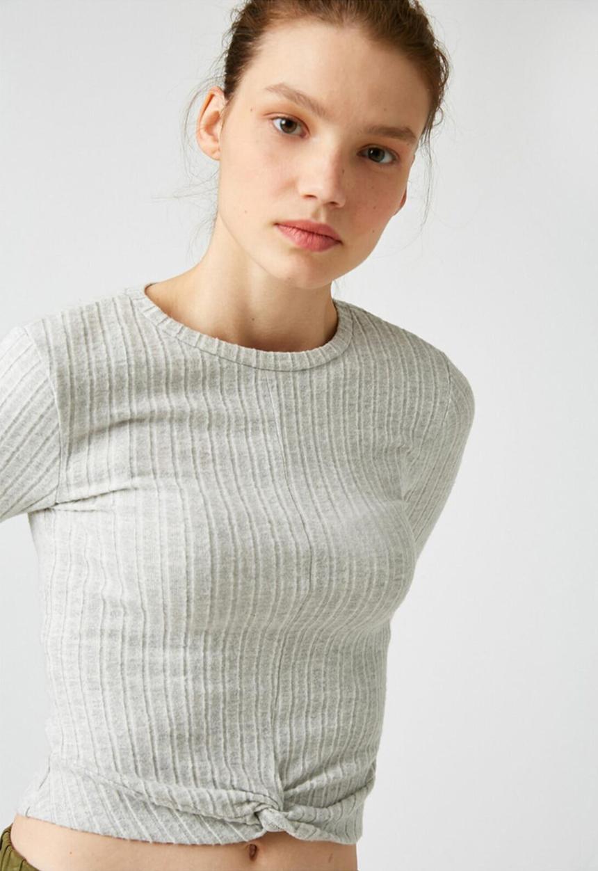 Koton - Knot detailed sweater - grey
