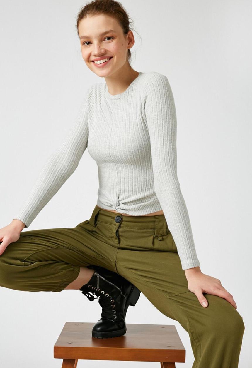 Koton - Knot detailed sweater - grey