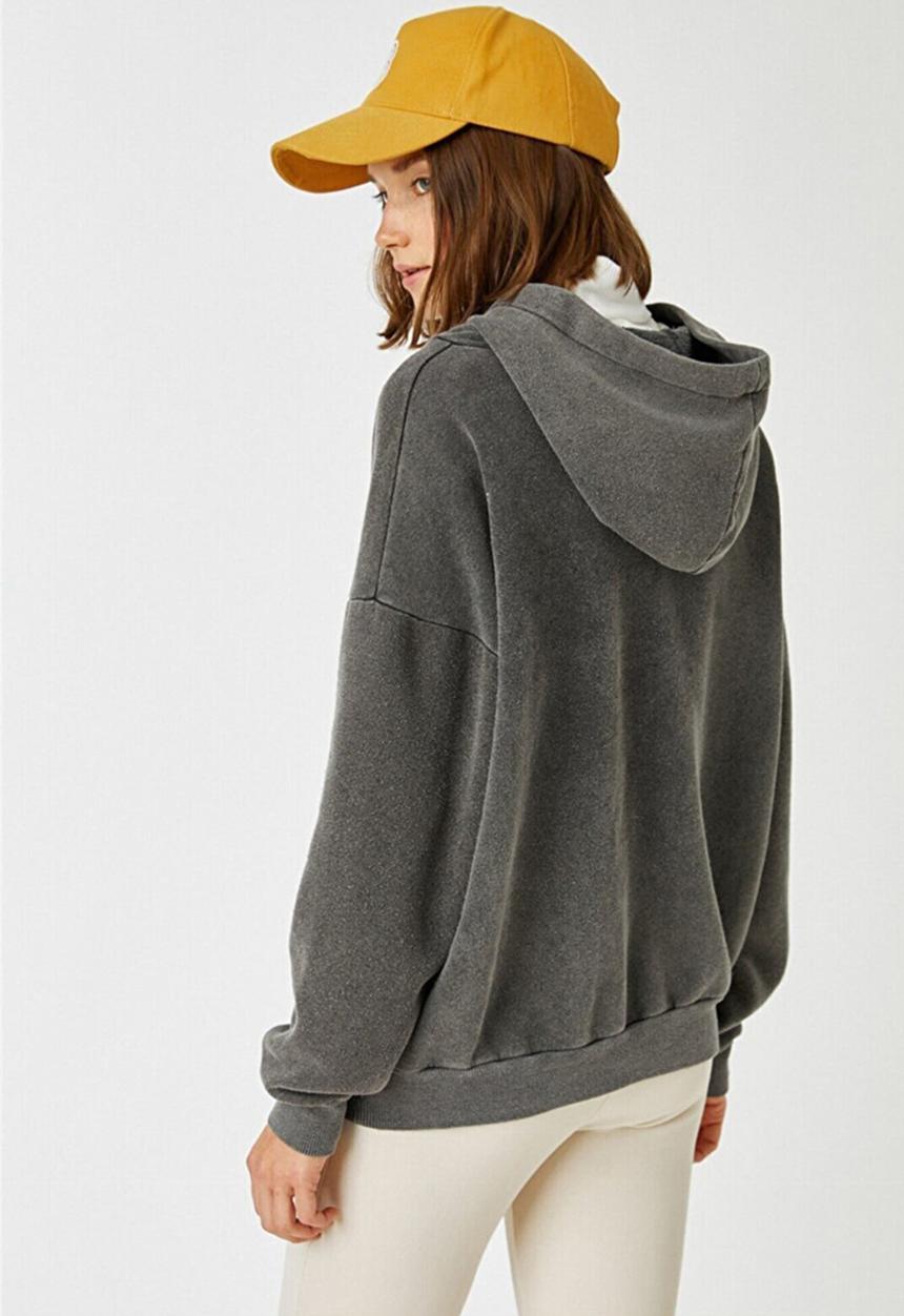 Koton - Hoodie printed sweatshirt - anthracite
