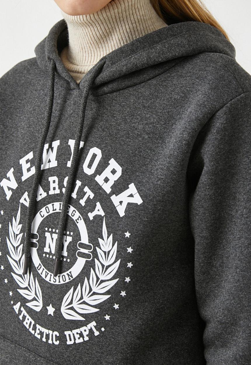 Koton - Hoodie printed sweatshirt - anthracite