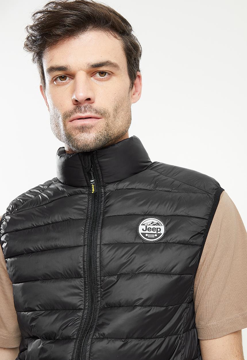 JEEP - Core sleeveless puffer - black