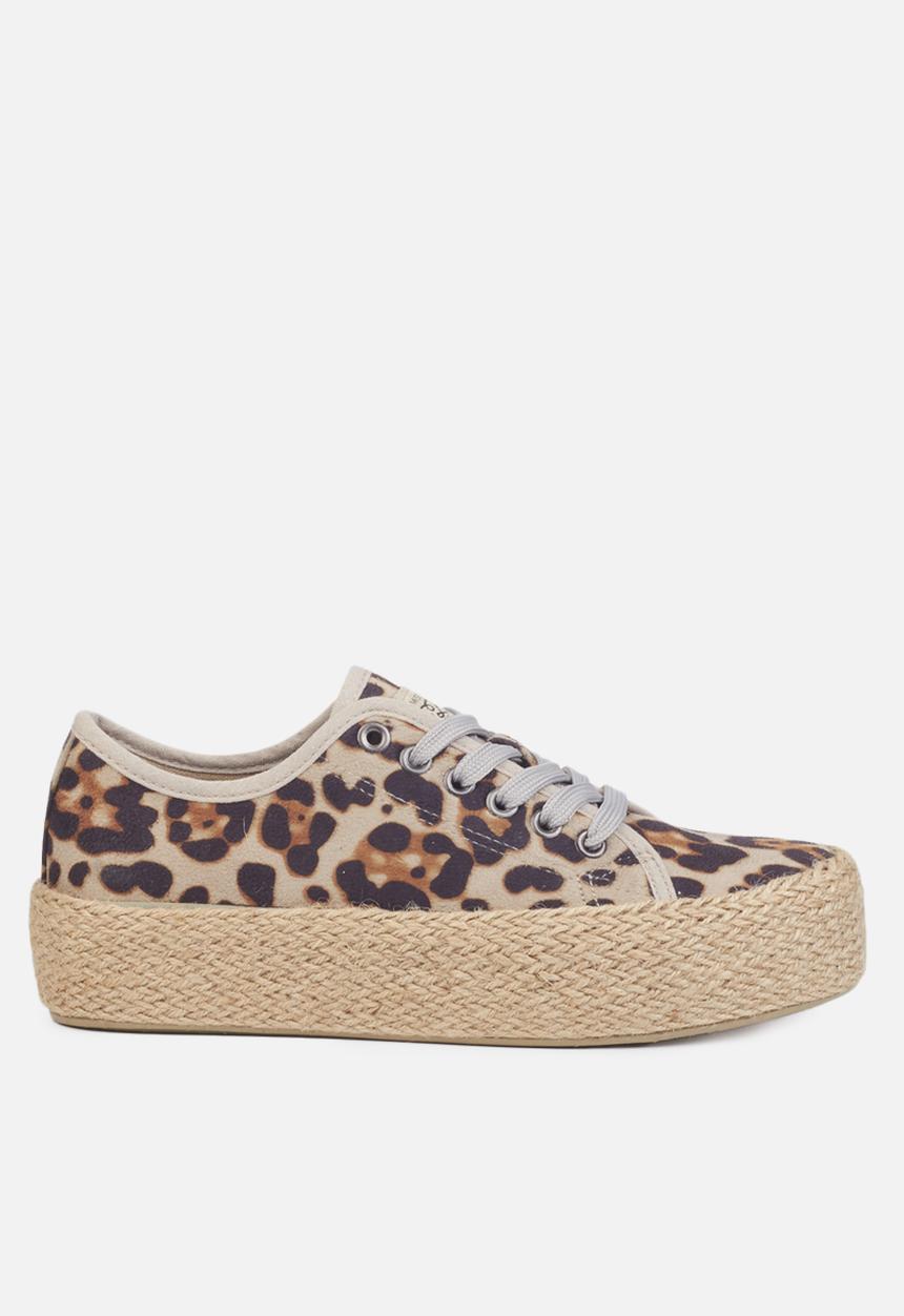 Miss Black - Quebec3 espadrille flatform sneaker - ivory
